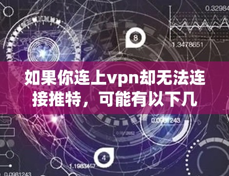 如果你连上vpn却无法连接推特，可能有以下几种原因和解决方法