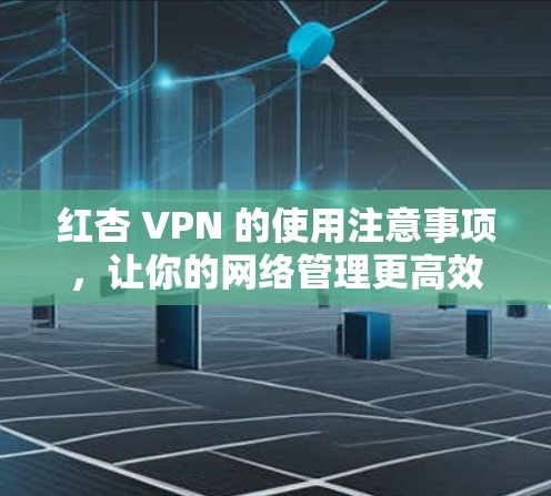红杏 VPN 的使用注意事项，让你的网络管理更高效
